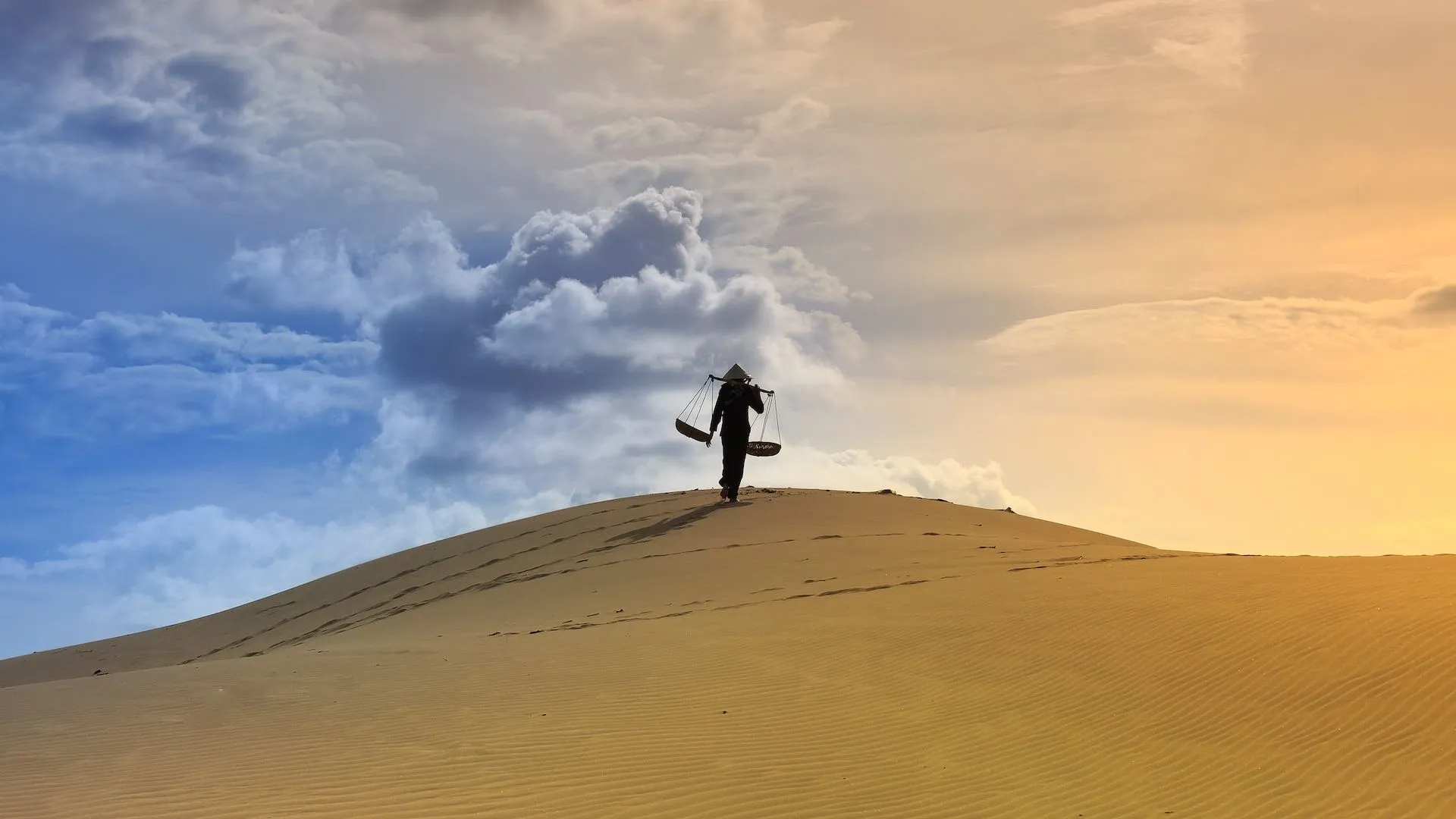Man Standing In The Dessert