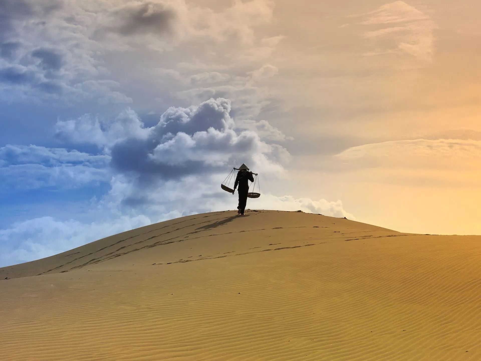 Man Standing In The Dessert