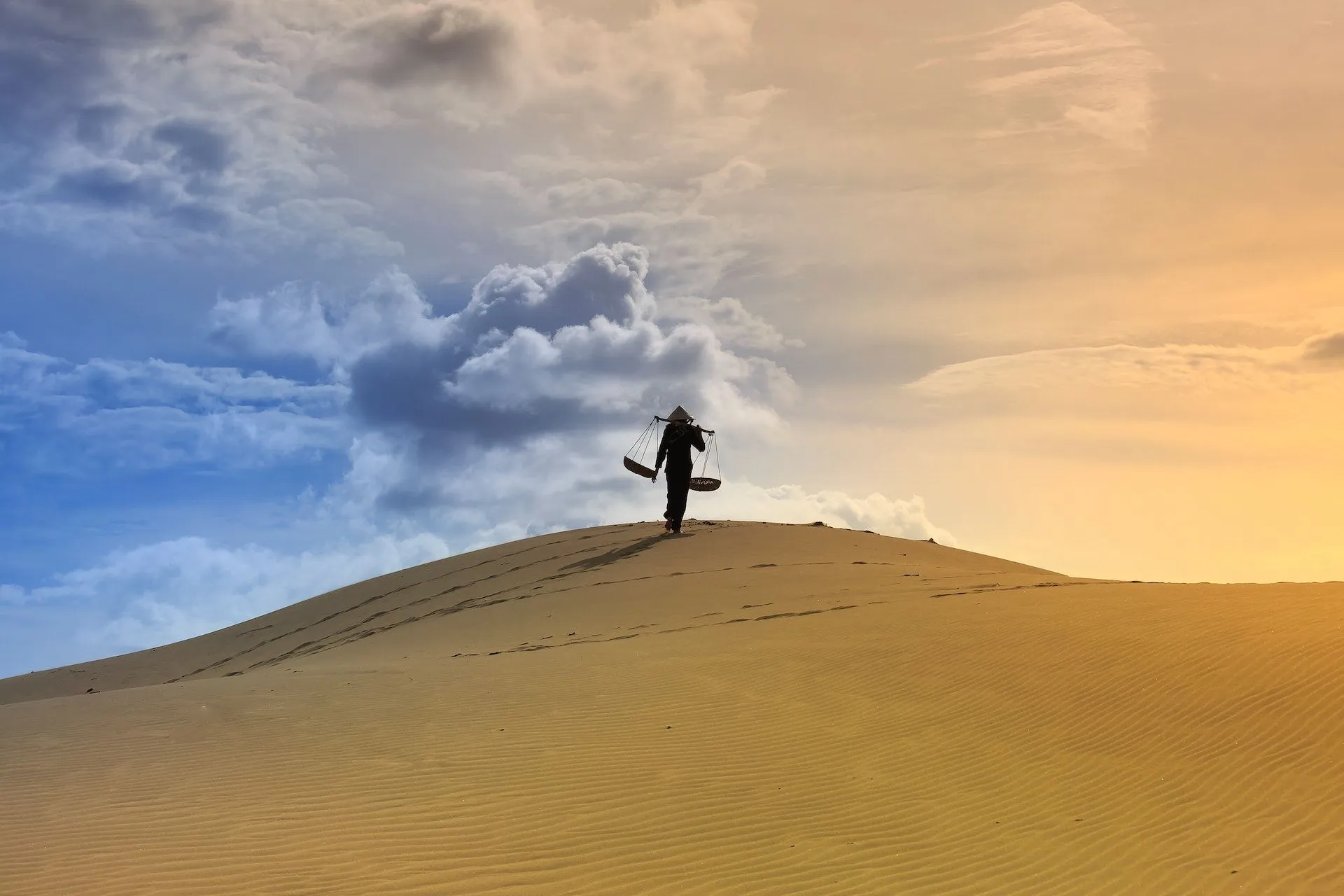 Man Standing In The Dessert