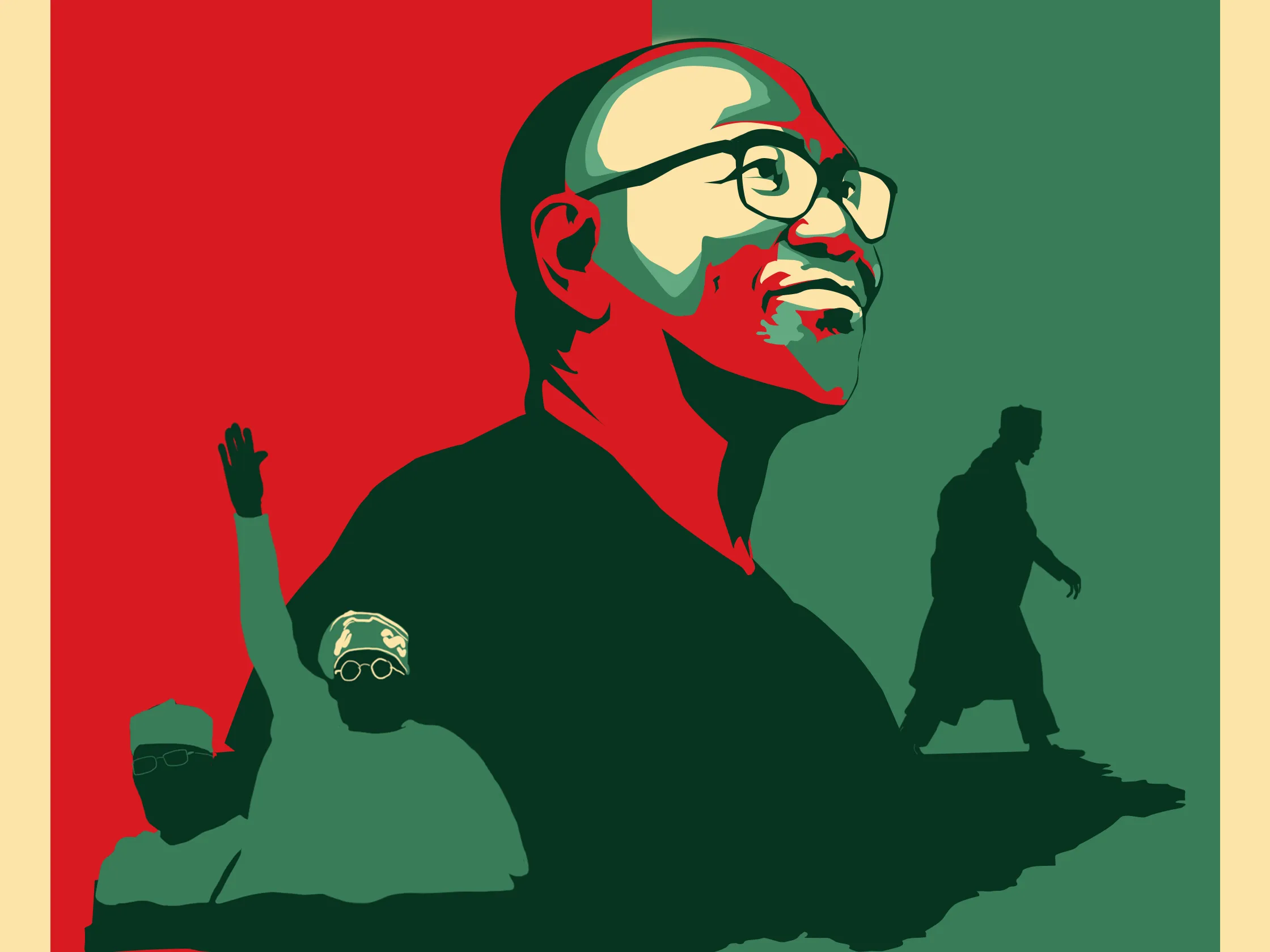 An image of four actors in the Nigerian 2023 general election: Peter Obi, Bola Ahmed Tinubu, Atiku Abubakar, and Muhammadu Buhari